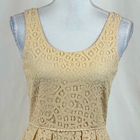 J Crew Sheer Pale Butter Yellow Lace BalletCore Party Event Dress Size S - Picture 3 of 12